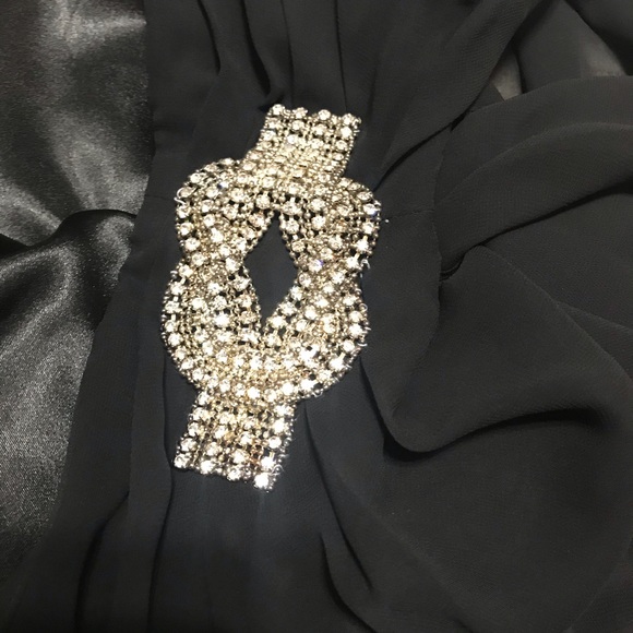 Little black dress 8 EUC JS Boutique rhinestone - Picture 4 of 4